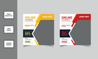 Online Course Banner Design Template