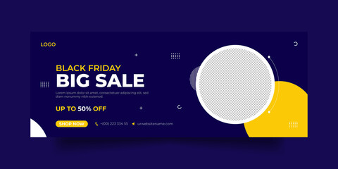 Obraz premium Black Friday facebook cover social media post and banner template 