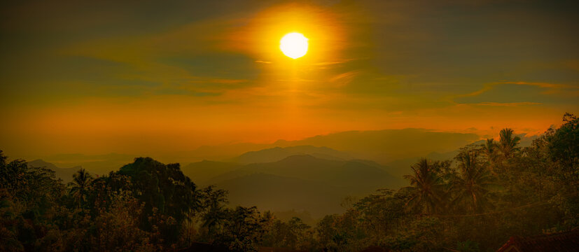 sunrise in the mountain