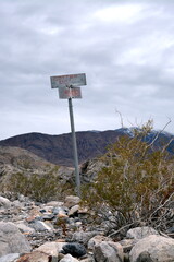 sunny day in December on the Hole in the Wall Road in the Death Valley National Park wilderness