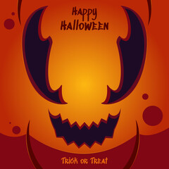 illustration of a Halloween background with pumpkin