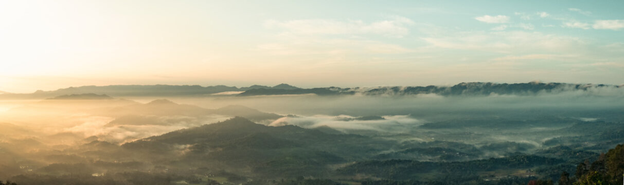 sunrise mountain and clouds