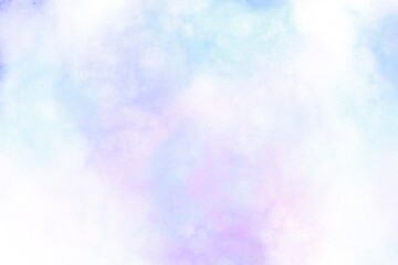 Blue pink white watercolor bright hand drawn paper texture background for card, text design, print. Aquarelle abstract colorful smudges brush paint element for fabric, wallpaper