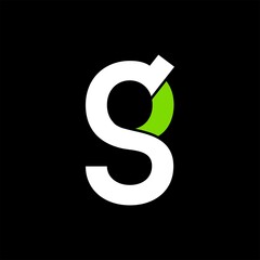 simple typography gs vector logo