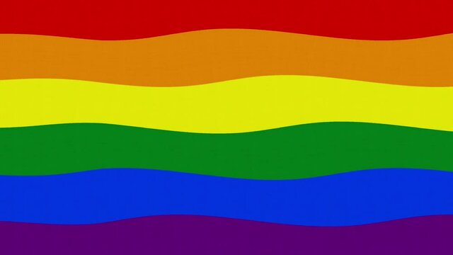 rainbow flag is waving , animation