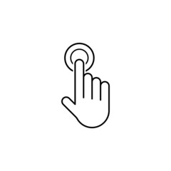 hand click icon, hand vector, click illustration