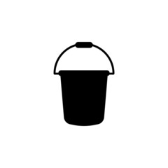 bucket icon, household vector, trash illustration