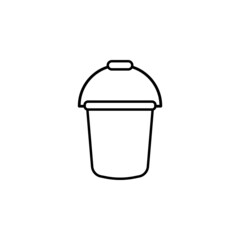 bucket icon, household vector, trash illustration