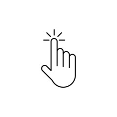 click icon, hand vector, finger illustration
