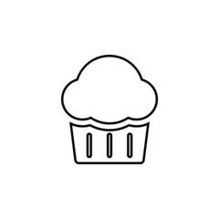 cupcake icon, cake vector, food illustration