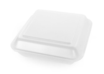 Foam box isolated on white background