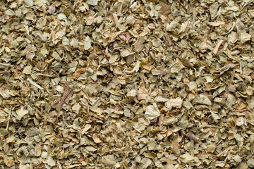 Flat lay detail view of parsley herb