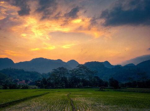 sunrise over the hills