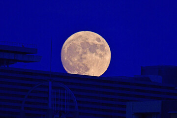 月, 空, 夜, シティ, 風景, 全部, 月光, 暗い, 空間, 光, 建築, 自然, ビル, 雲,...
