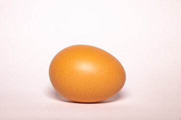 Eggs taken on a white background look comfortable
