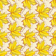 Vector - maple leaves seamless pattern.