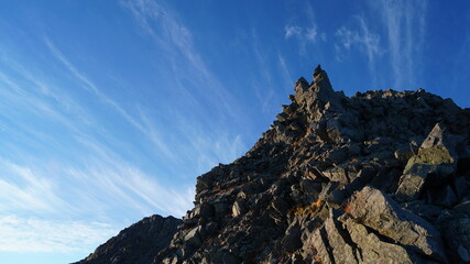 奥穂高山頂付近からの風景