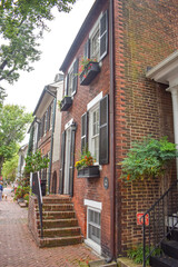 Alexandria, Virginia, USA - October 8, 2021: Home Recognized by the Historic Alexandria Foundation...
