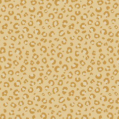 Light brown leopard seamless pattern