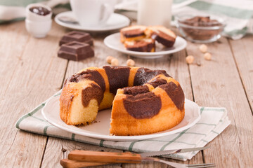 Marble ring cake.