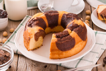 Marble ring cake.