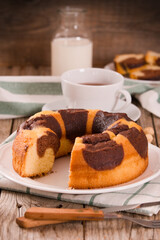 Marble ring cake.