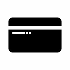 Credit card icon. Simple credit card icon from back view. High quality and suitable for your design. Flat design vector illustration on a white background.