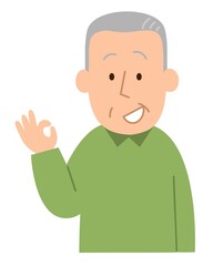 OKサインをする男性②