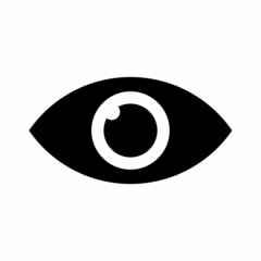 Eye icon. High quality and suitable for your design, web design, app design, etc. Flat design vector illustration on a white background.