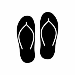 Flip flops icon. Simple, high quality and suitable for your design. Flat design vector illustration on a white background. Summer, beach.
