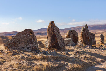 Standing stones in Karahunj. Armenia