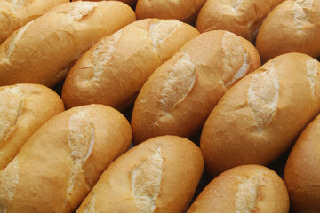 Wheat bread buns background