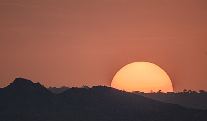 sunset in the mountains