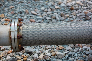 Inlet pipe hoses stainless steel for industrial chemicals use. flexible hose for flange plumbing