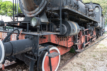 Plakat Old abandoned locomotive engine