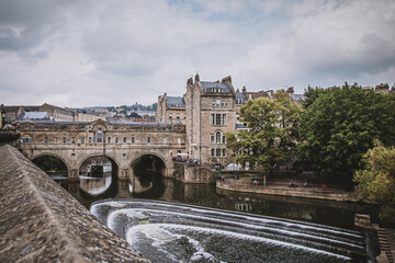 The Pulteney Bridge in Bath, England