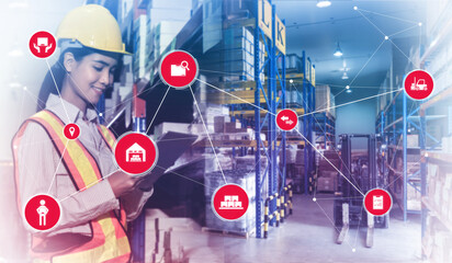 Smart warehouse management system with innovative internet of things technology to identify package...