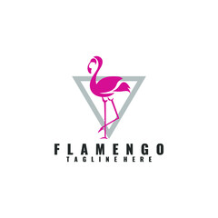 Flamingo logo template vector. Animal logo concept vector