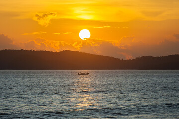 Amazing sunset over the sea