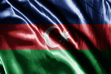 Fototapeta premium Flag painted on the silk background