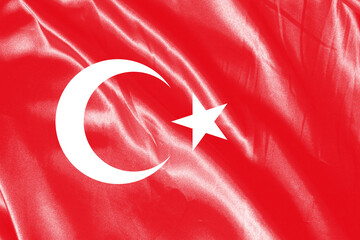 Obraz premium Flag painted on the silk background