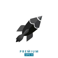 space rocket drawn isolated icon vector illustration design