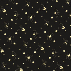 Hand drawn christmas pattern design background. Vector.