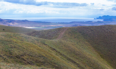 Fototapeta premium sea coast view from the high hills