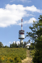 tv tower in the mountains