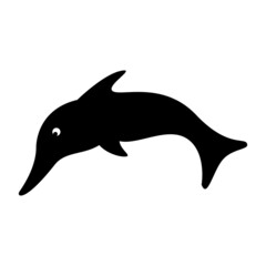 silhouette of a dolphin