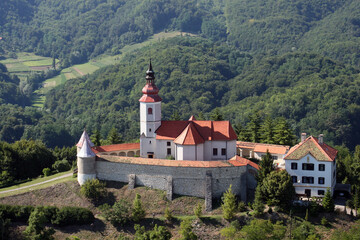Fototapeta na wymiar Parish Church of the Visitation of the Virgin Mary in Vinagora, Croatia