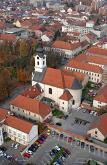 Fototapeta na wymiar Cathedral of Saint Teresa of Avila in Bjelovar, Croatia