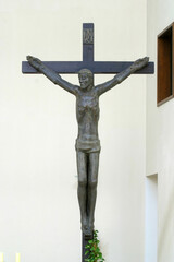 Crucifix in the parish church of St. Paul in Retkovec, Zagreb, Croatia