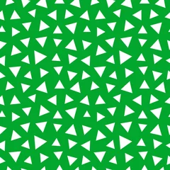 Papier Peint photo Vert Modèle sans couture vert avec des triangles blancs.